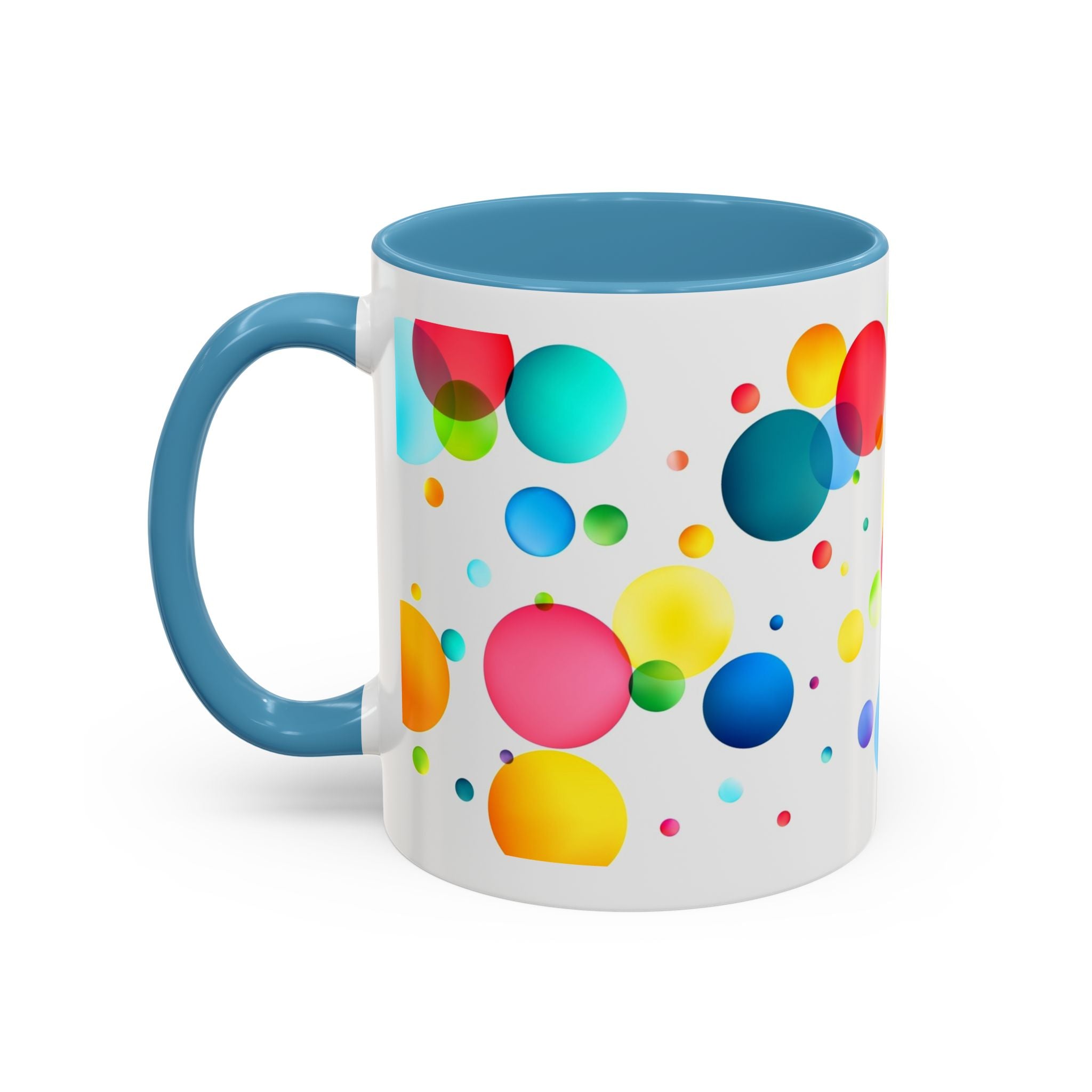 Colorful Bubble Accent Coffee Mug — Vibrant Pop Art 11/15oz