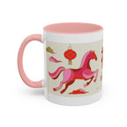 Year of the Horse Accent Coffee Mug — Chinese New Year Lucky Horse Design (11/15oz)
