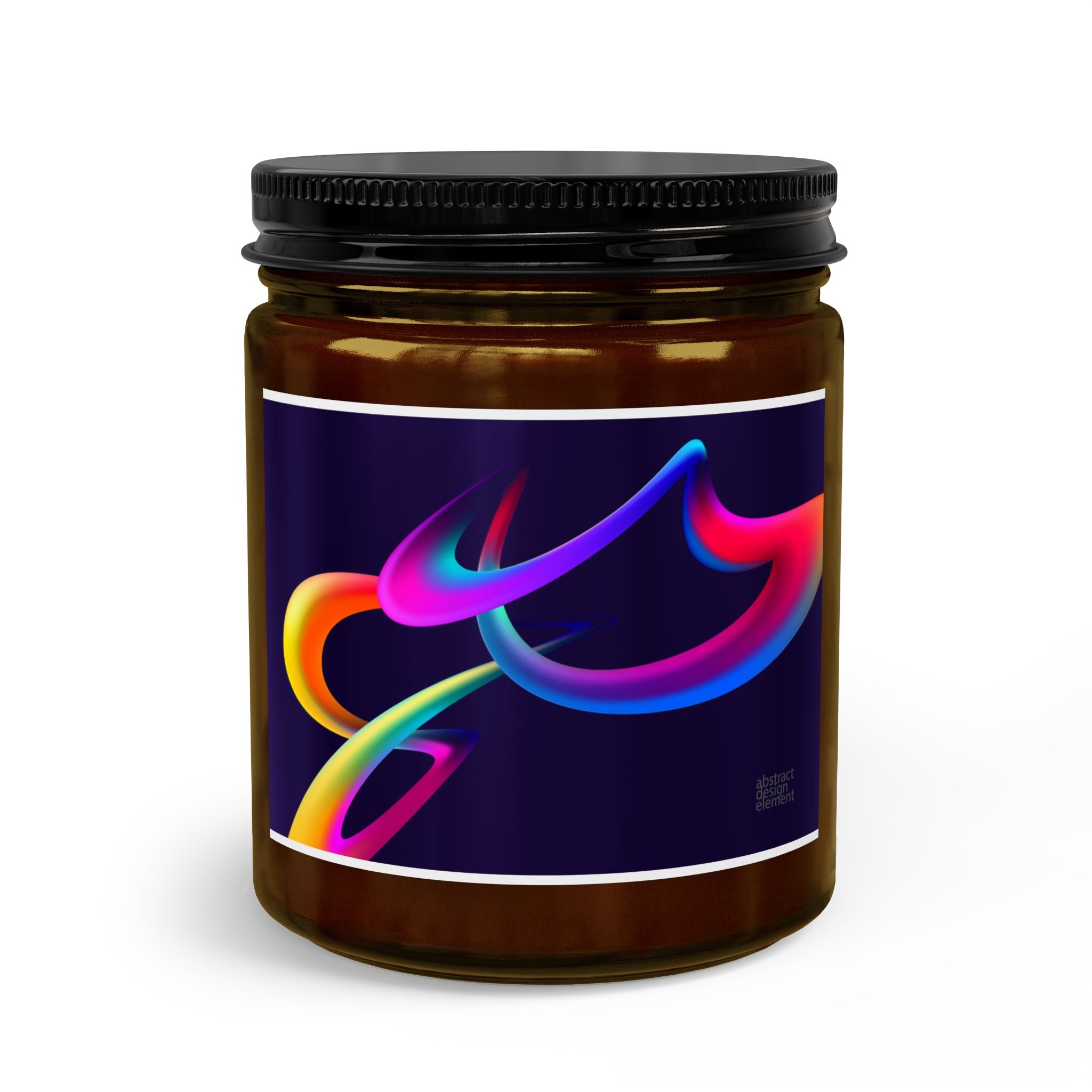 Abstract Neon Swirl Candle Set with Matches & Wick Trimmer