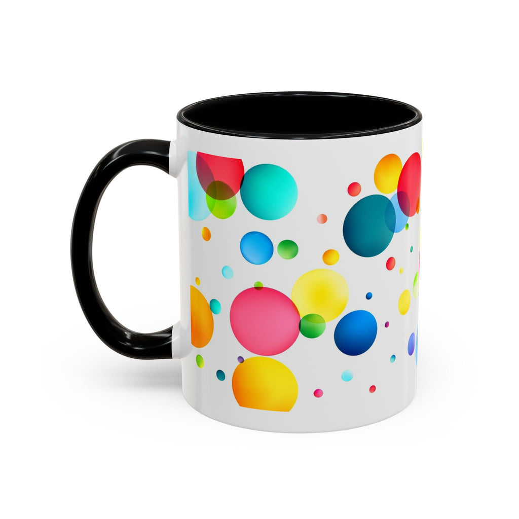Colorful Bubble Accent Coffee Mug — Vibrant Pop Art 11/15oz