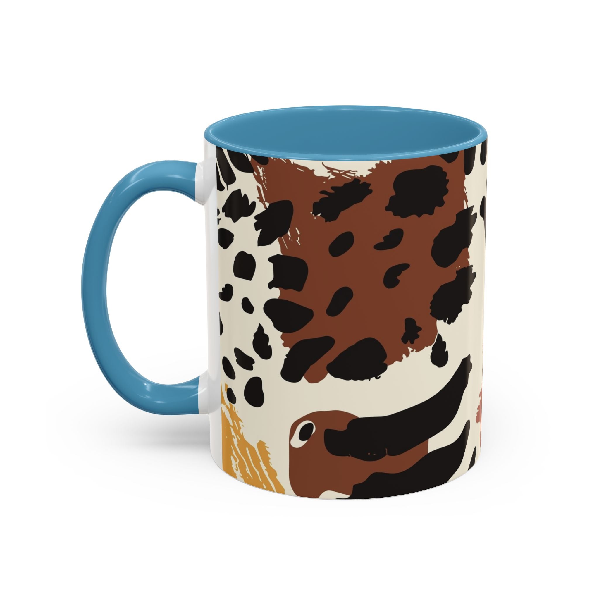 Rustic Leopard Accent Coffee Mug — Animal Print Ceramic Mug (11/15oz)
