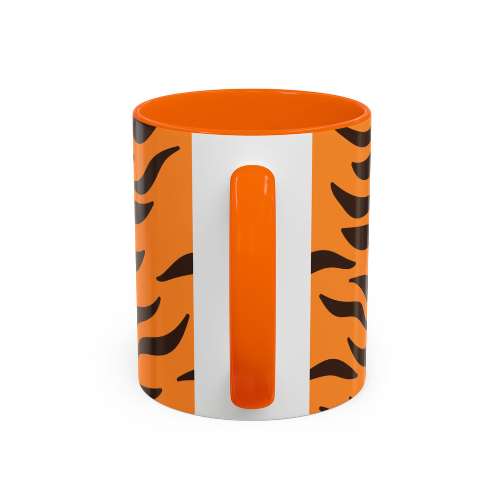 Tiger Stripe Accent Coffee Mug – Orange & Black Animal Print