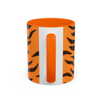 Tiger Stripe Accent Coffee Mug – Orange & Black Animal Print