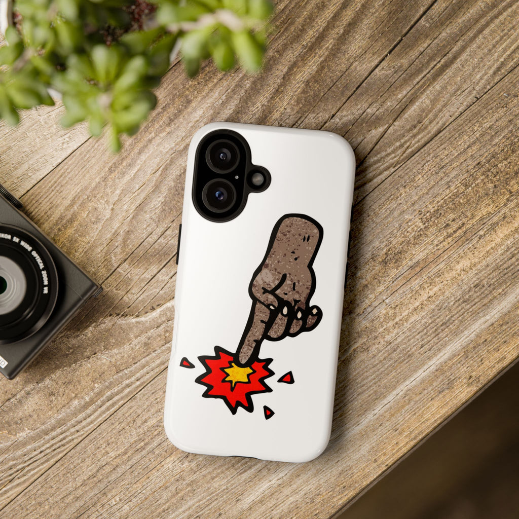 Phone Case — Cartoon Finger Popping Red Burst (Tough Cases)