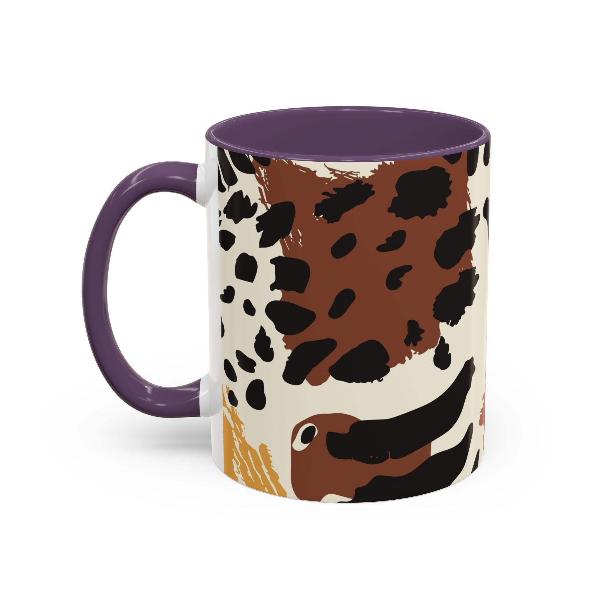 Rustic Leopard Accent Coffee Mug — Animal Print Ceramic Mug (11/15oz)