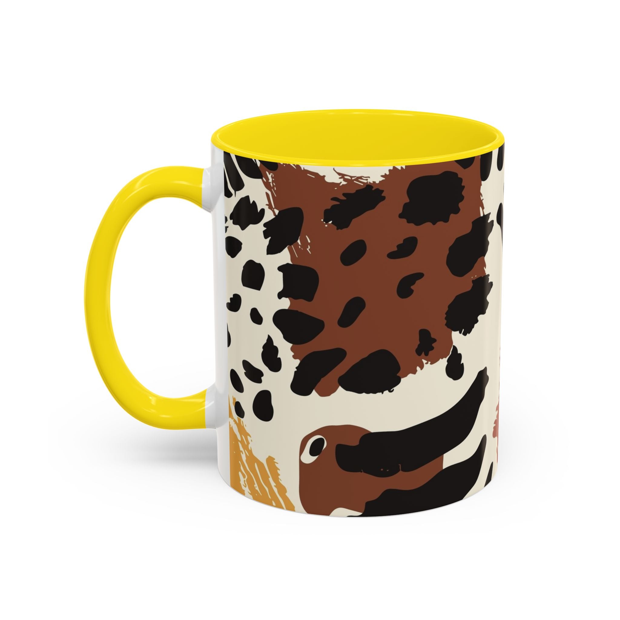 Rustic Leopard Accent Coffee Mug — Animal Print Ceramic Mug (11/15oz)