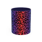 Rainbow Leopard Accent Coffee Mug — Colorful Animal Print 11/15oz