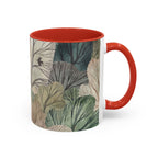 Botanical Woodland Coffee Mug — Earthy Leaf Pattern Accent Mug (11/15oz)