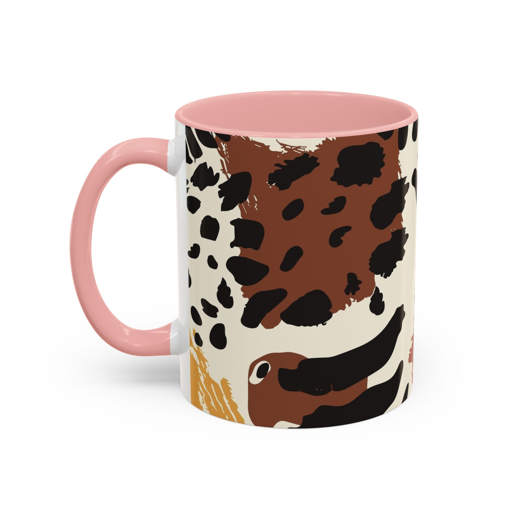 Rustic Leopard Accent Coffee Mug — Animal Print Ceramic Mug (11/15oz)