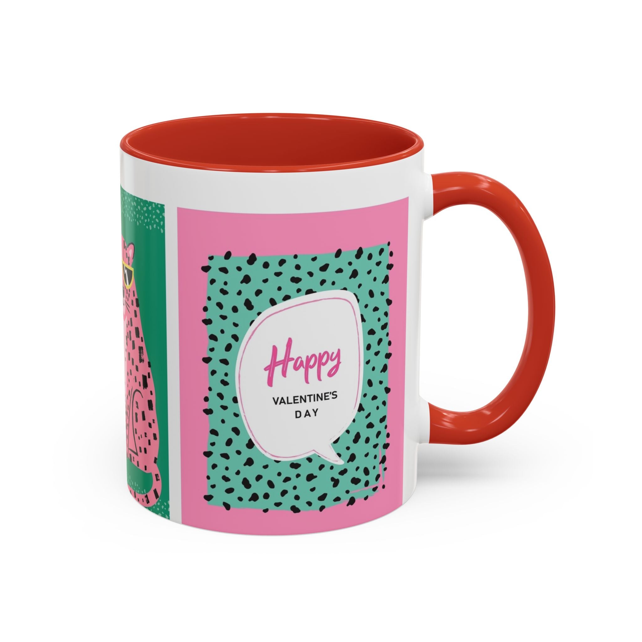Valentine’s Day Leopard Coffee Mug - "Wild About You" Accent Mug
