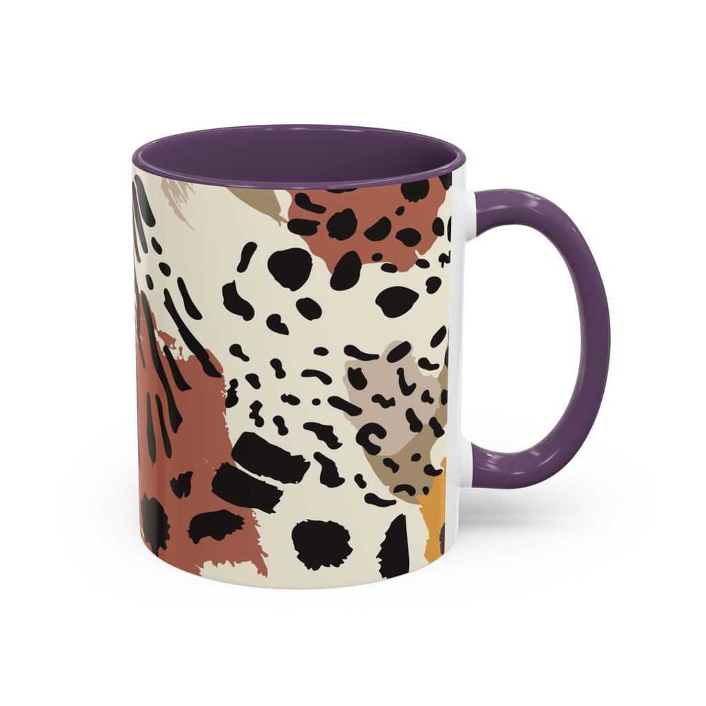 Rustic Leopard Accent Coffee Mug — Animal Print Ceramic Mug (11/15oz)