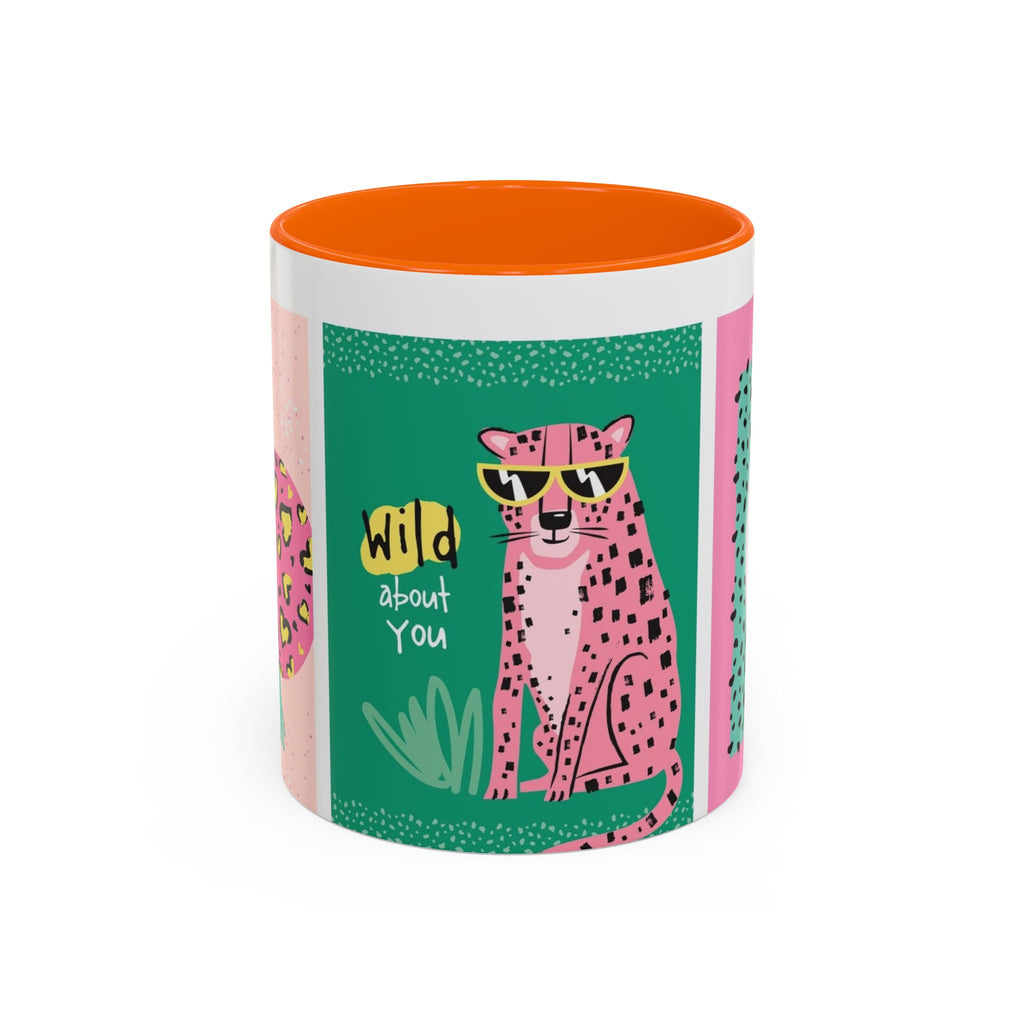 Valentine’s Day Leopard Coffee Mug - "Wild About You" Accent Mug