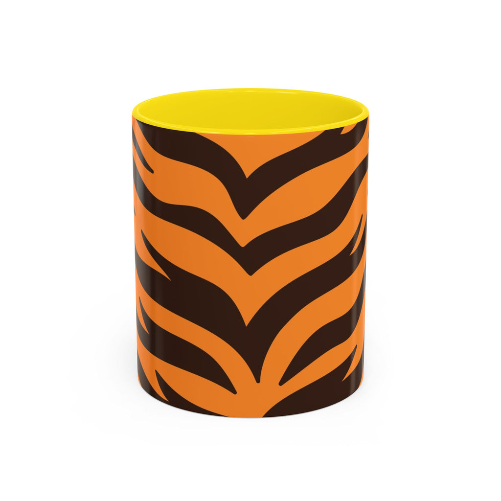 Tiger Stripe Accent Coffee Mug – Orange & Black Animal Print
