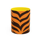 Tiger Stripe Accent Coffee Mug – Orange & Black Animal Print