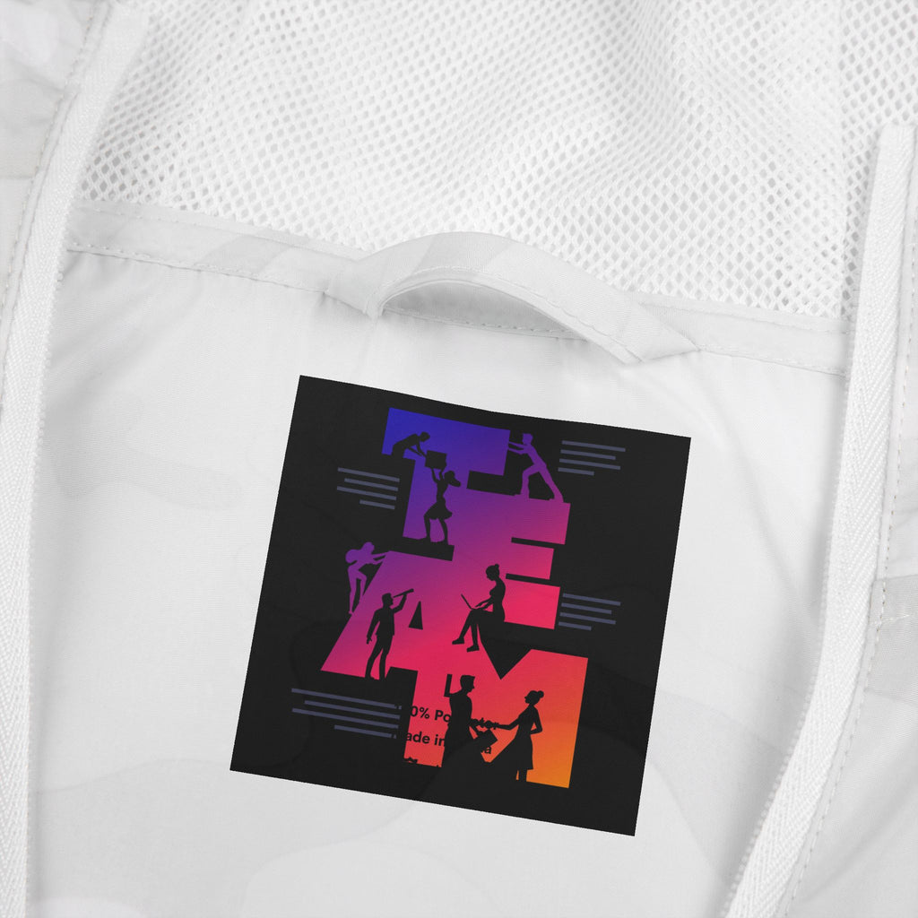 Boxing silhouette windbreaker jacket | Chance sleeve graphics, chest patch