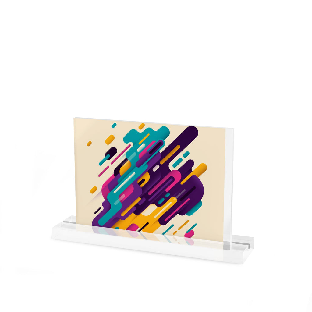 Acrylic Table Sign – Colorful Abstract Desk Display