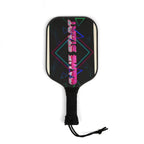 Pickleball Paddle Set — Retro Neon "Game Start" Design with 2 Balls
