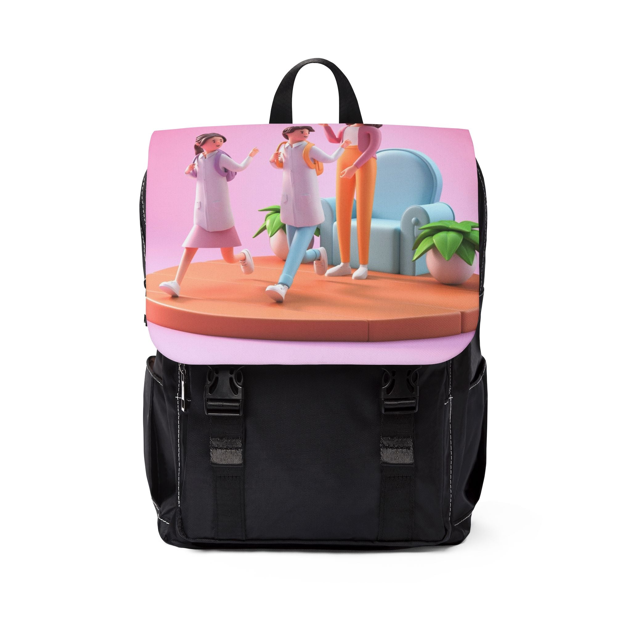 Pastel 3D Summer Scene Shoulder Backpack