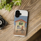 Surreal House Eye Phone Case – Artistic Abstract Home Design Protective Cover