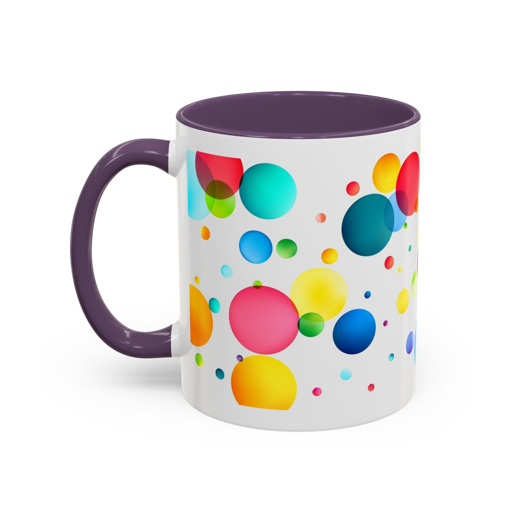 Colorful Bubble Accent Coffee Mug — Vibrant Pop Art 11/15oz