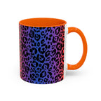 Rainbow Leopard Accent Coffee Mug — Colorful Animal Print 11/15oz