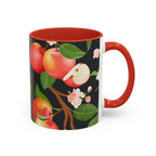Apple Blossom Accent Coffee Mug – Floral Fruit Ceramic Mug (11/15oz)