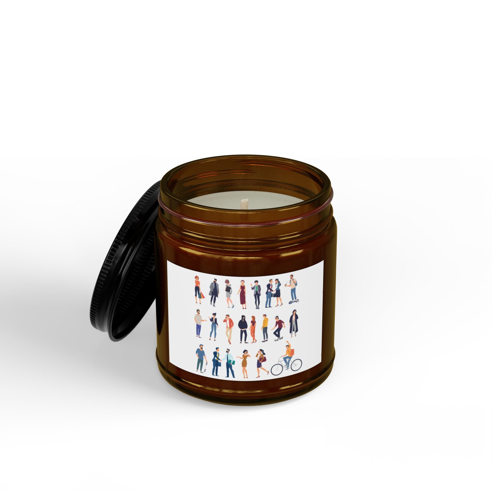 Scented Soy Candles with Black Lid, (4 and 9oz)