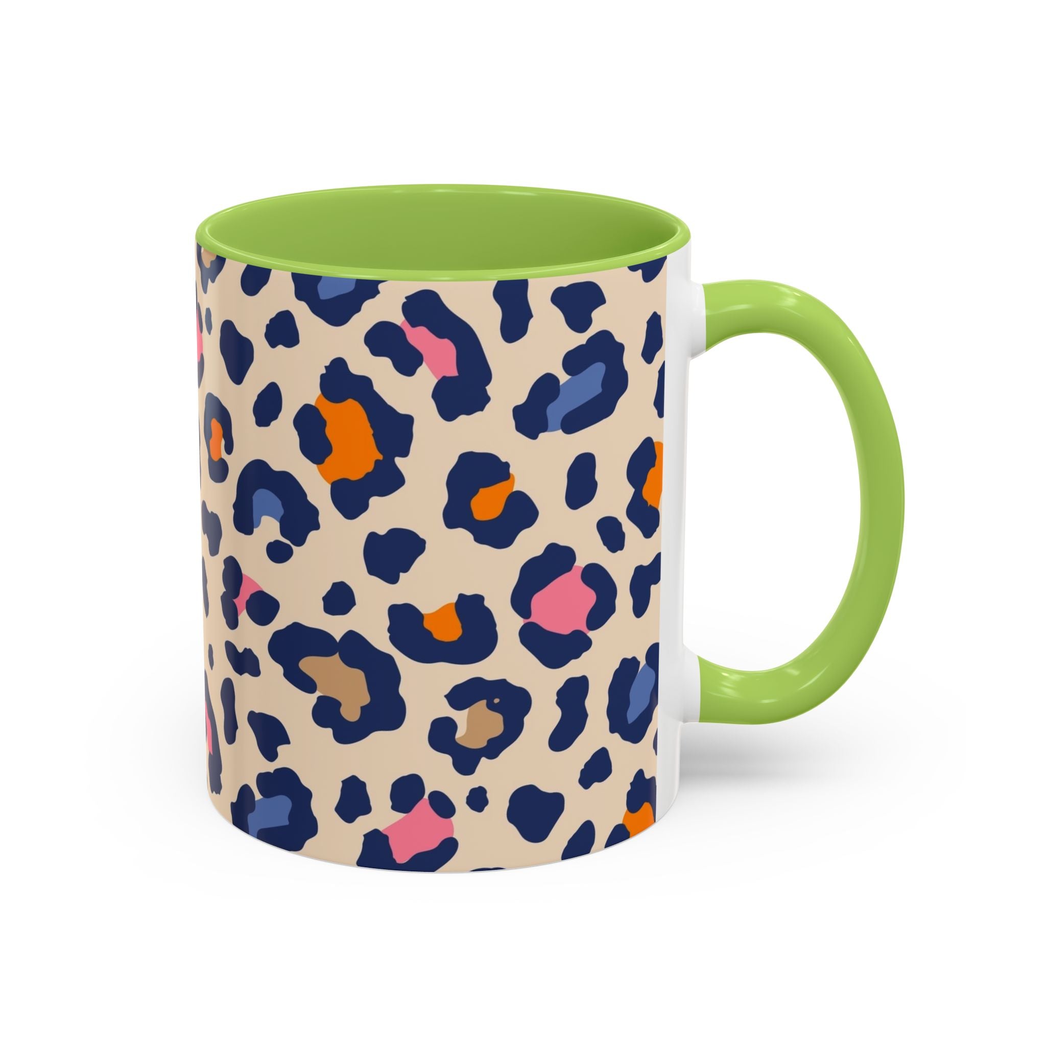 Colorful Leopard Print Accent Coffee Mug – 11/15oz