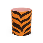 Tiger Stripe Accent Coffee Mug – Orange & Black Animal Print
