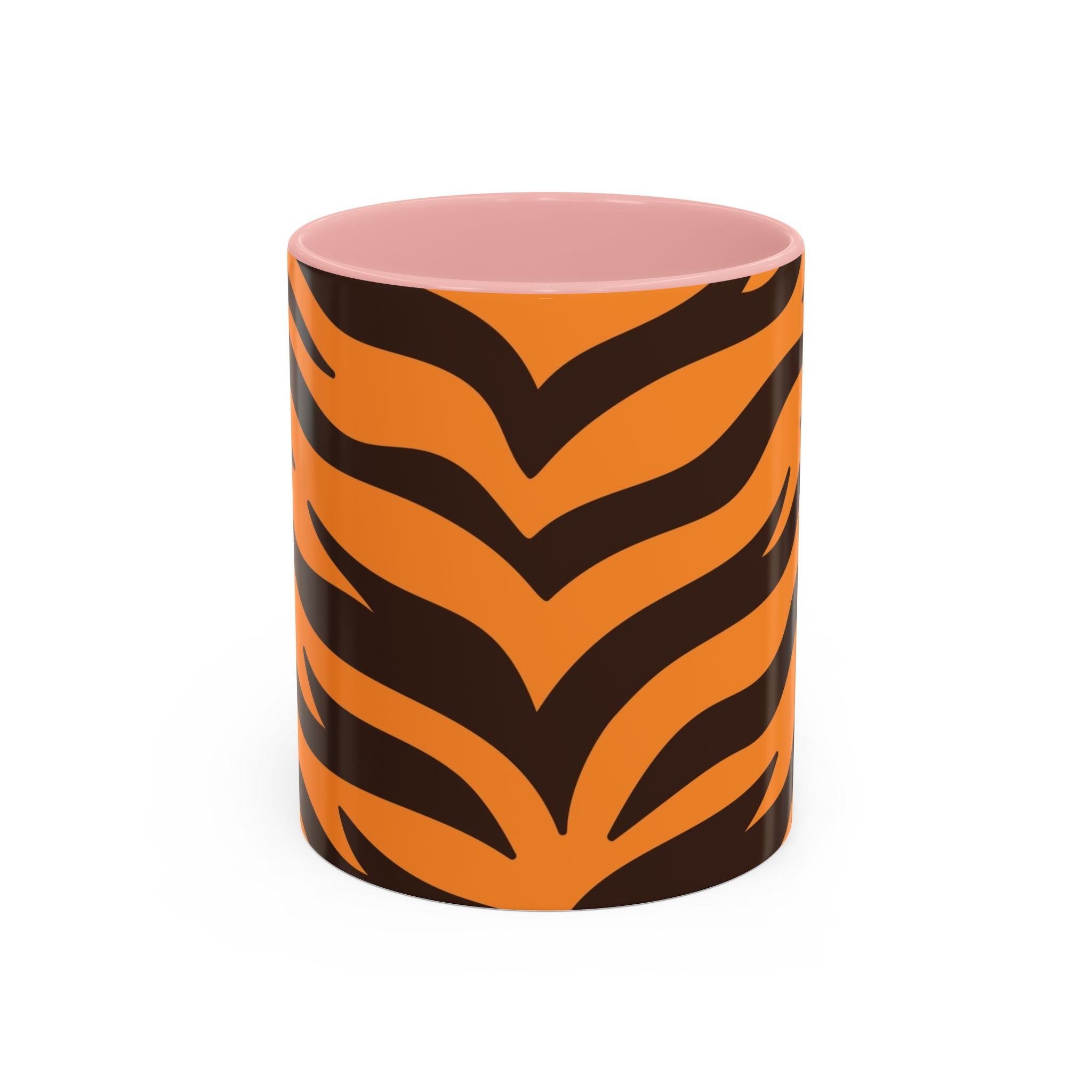 Tiger Stripe Accent Coffee Mug – Orange & Black Animal Print