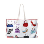 Handbag and High Heel Pattern Weekender Bag | Shoe and Purse Travel Tote