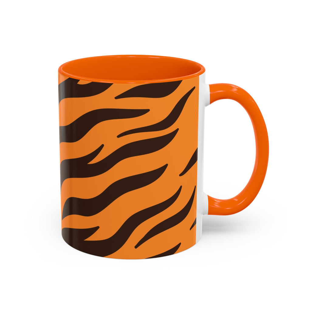 Tiger Stripe Accent Coffee Mug – Orange & Black Animal Print