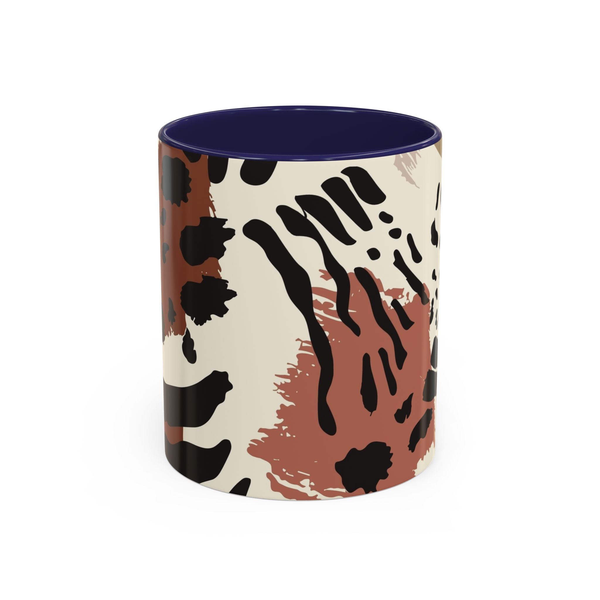 Rustic Leopard Accent Coffee Mug — Animal Print Ceramic Mug (11/15oz)