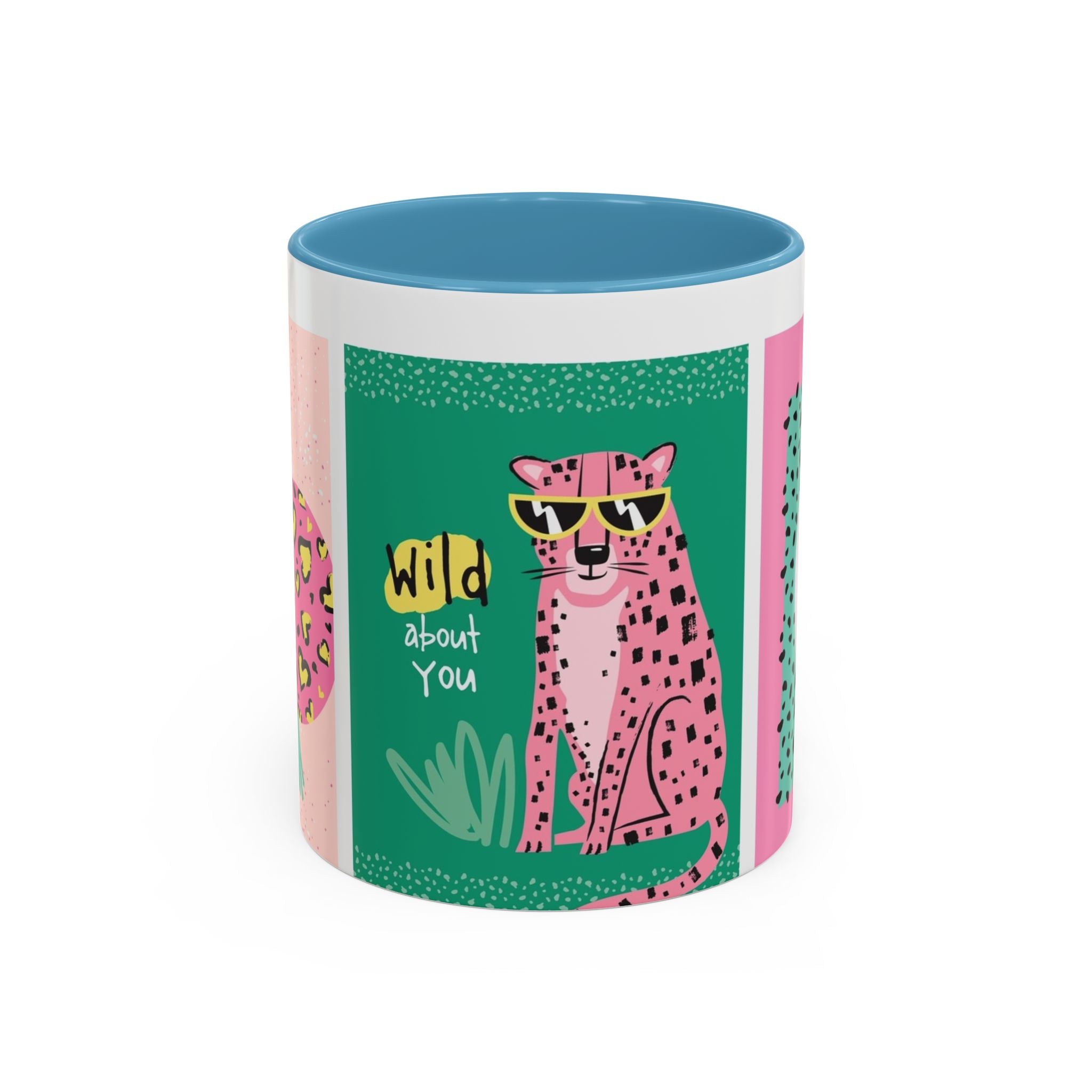 Valentine’s Day Leopard Coffee Mug - "Wild About You" Accent Mug