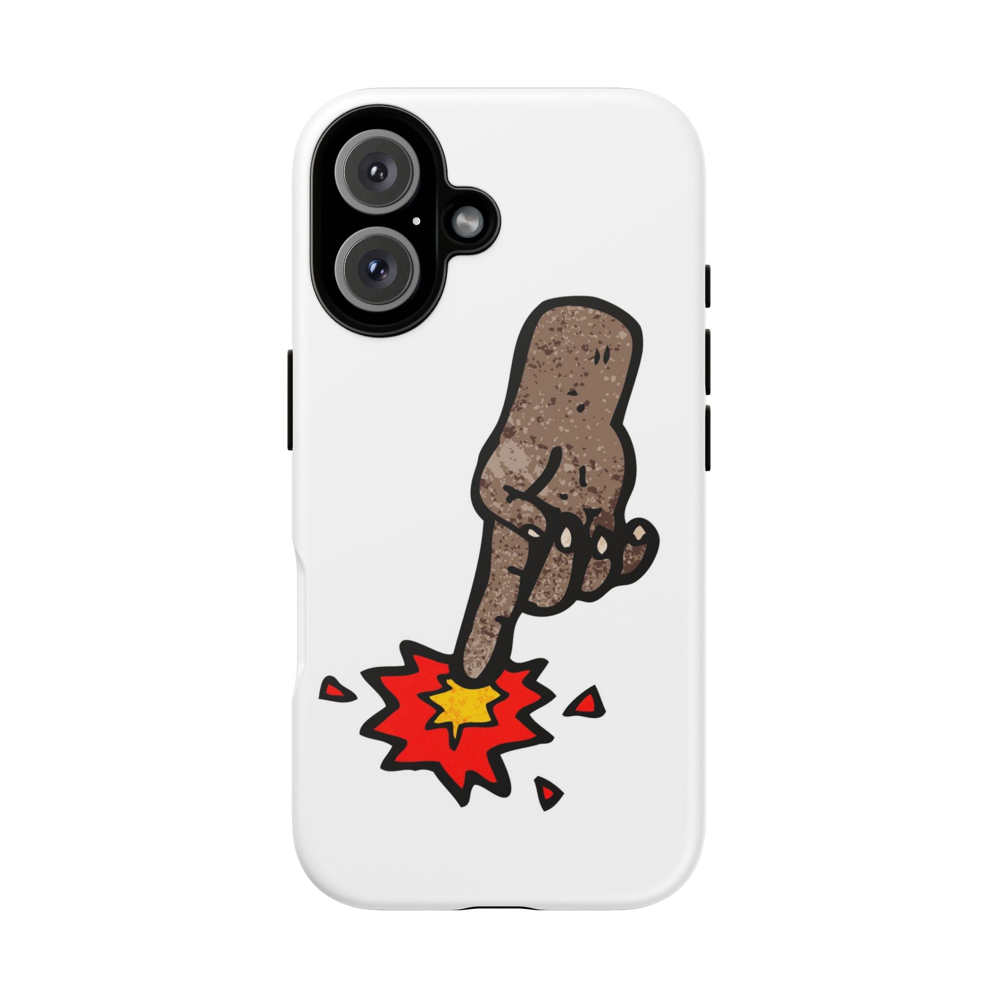 Phone Case — Cartoon Finger Popping Red Burst (Tough Cases)
