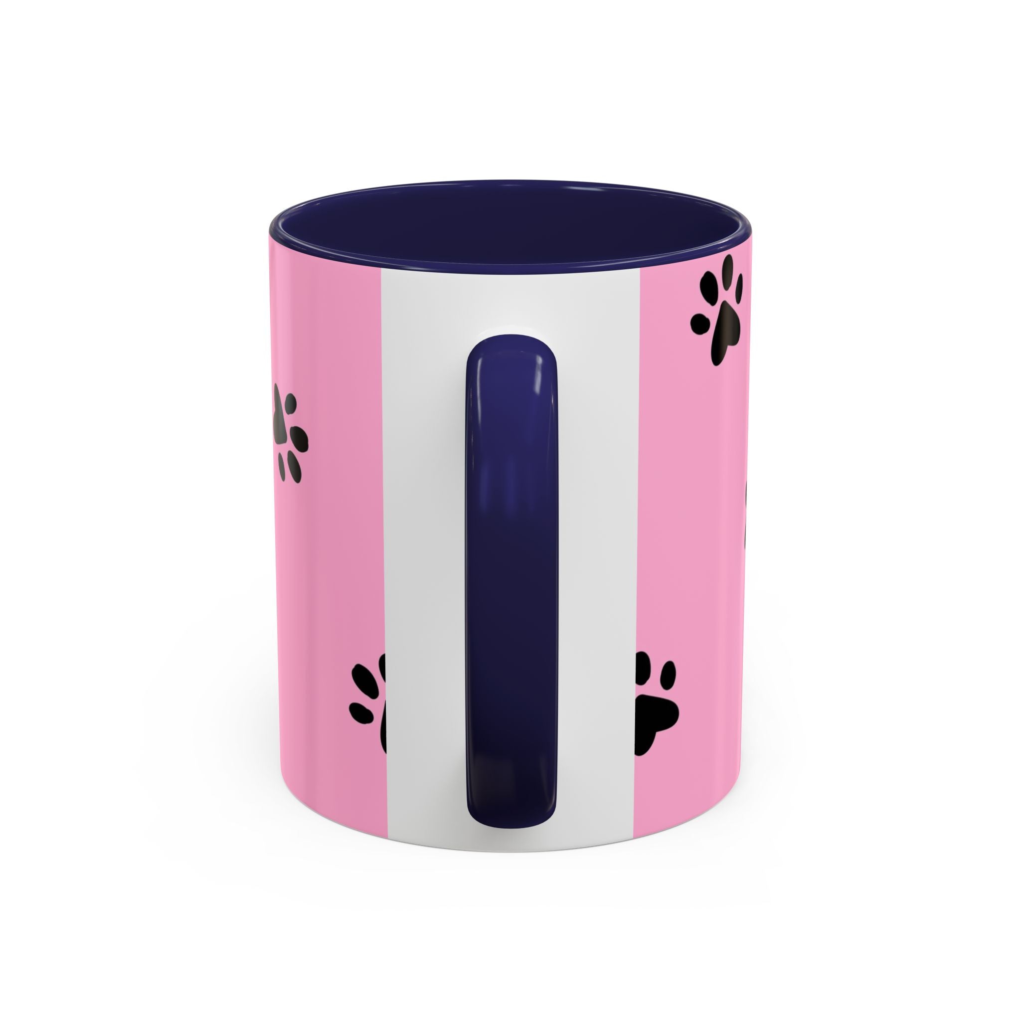 Pink Paw Print Coffee Mug – Cute Pet Lover Accent Mug (11/15oz)
