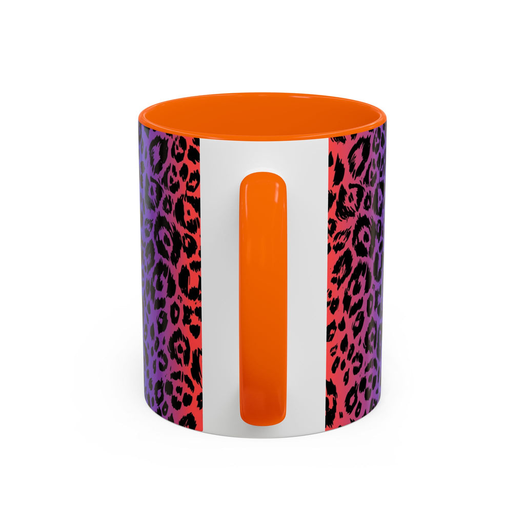 Rainbow Leopard Accent Coffee Mug — Colorful Animal Print 11/15oz