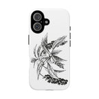 Botanical Sketch Phone Case – Black Ink Herb Illustration Tough Case