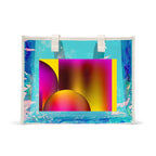 Holographic Beach Tote Bag — Iridescent Ocean Print Clear Carryall