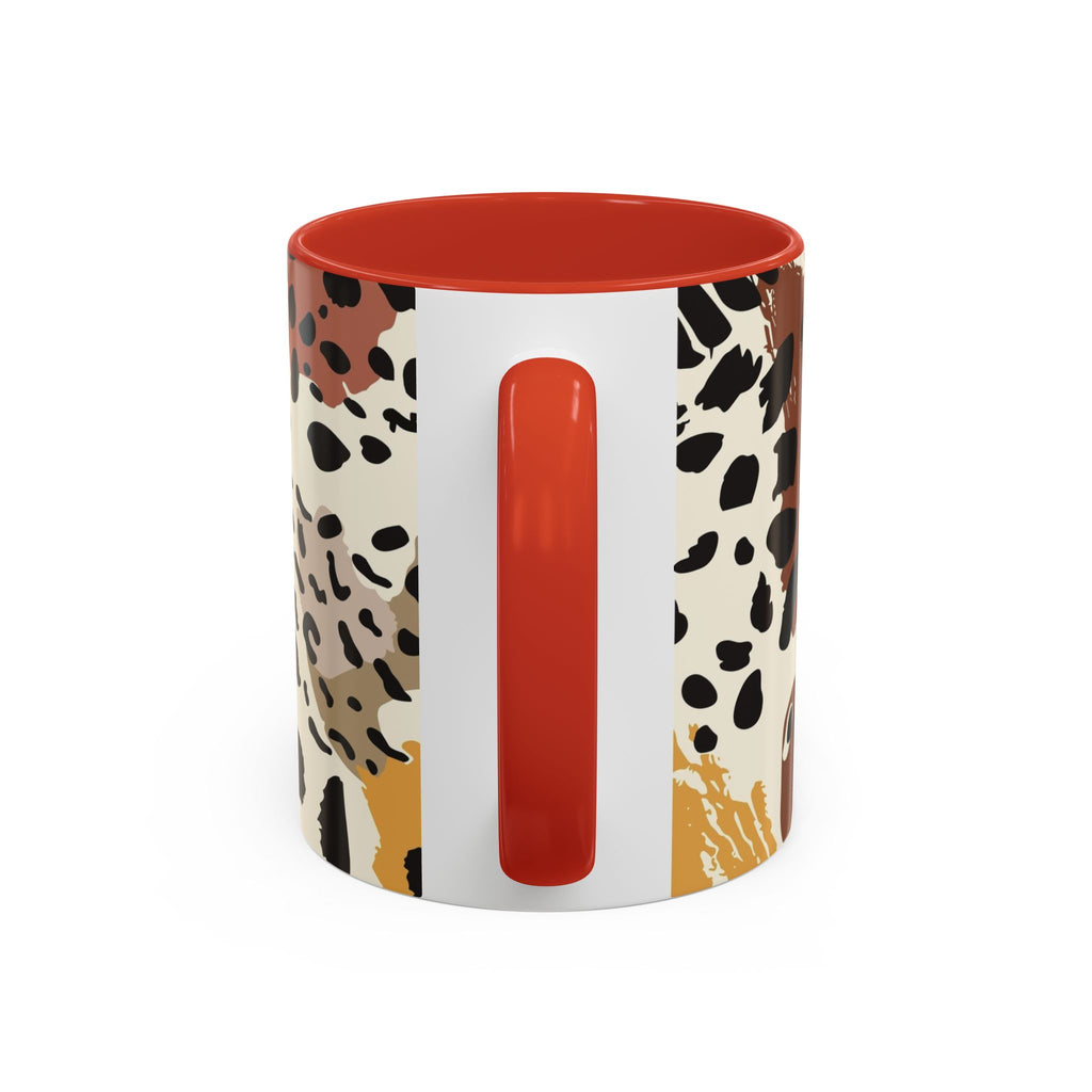 Rustic Leopard Accent Coffee Mug — Animal Print Ceramic Mug (11/15oz)