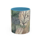 Botanical Woodland Coffee Mug — Earthy Leaf Pattern Accent Mug (11/15oz)