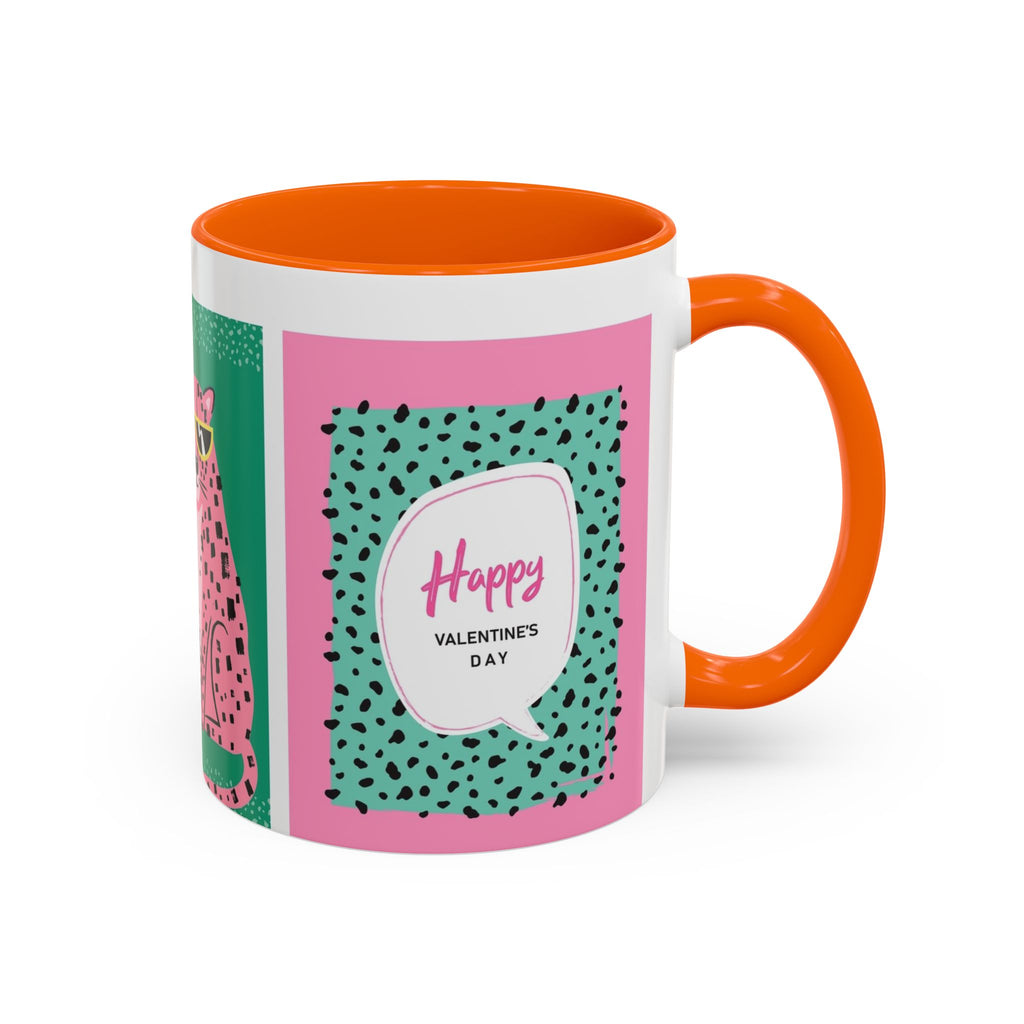 Valentine’s Day Leopard Coffee Mug - "Wild About You" Accent Mug