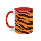 Tiger Stripe Accent Coffee Mug – Orange & Black Animal Print
