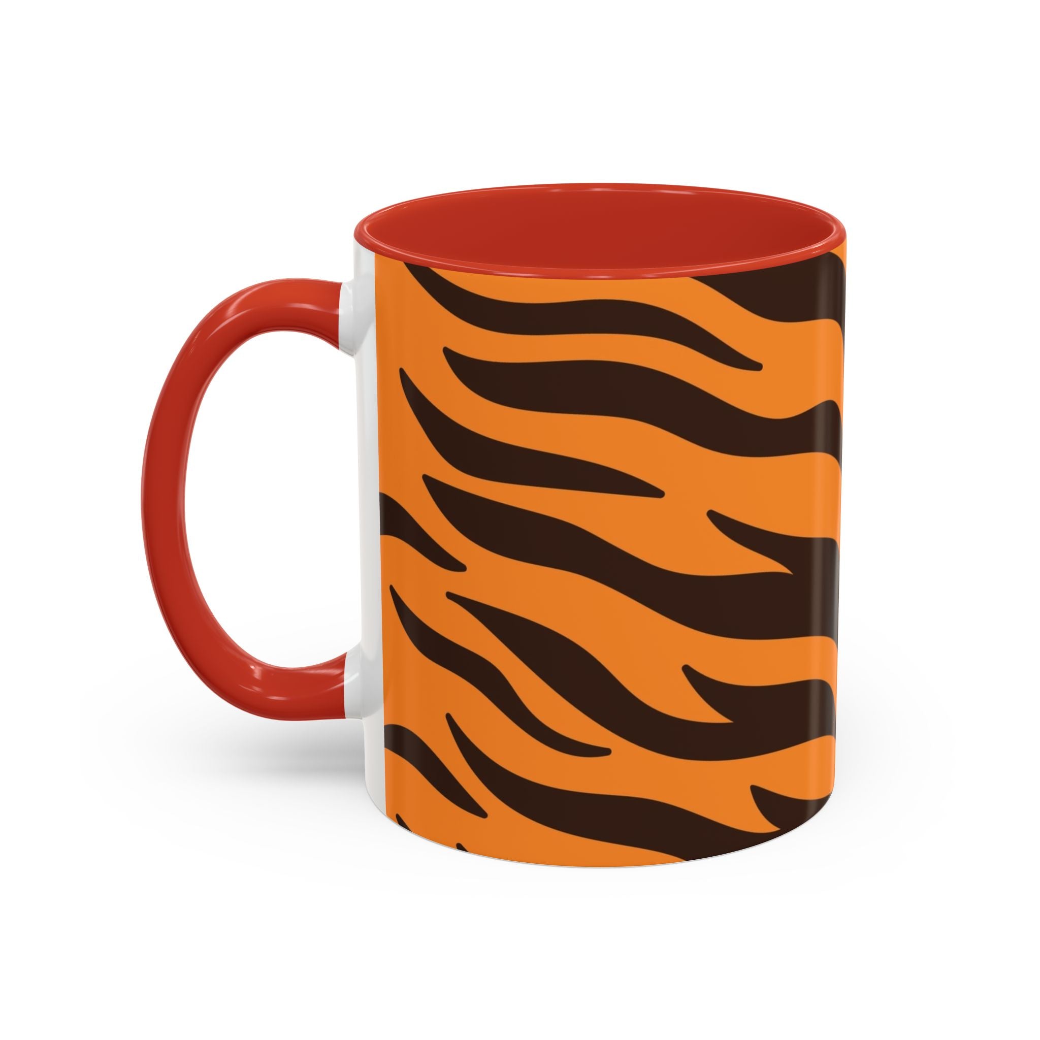 Tiger Stripe Accent Coffee Mug – Orange & Black Animal Print