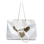 Leopard Heart Wild Love Weekender Bag | Animal Print Travel Tote