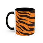 Tiger Stripe Accent Coffee Mug – Orange & Black Animal Print