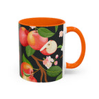Apple Blossom Accent Coffee Mug – Floral Fruit Ceramic Mug (11/15oz)