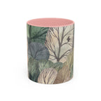 Botanical Woodland Coffee Mug — Earthy Leaf Pattern Accent Mug (11/15oz)