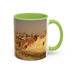 Desert Oasis Coffee Mug — Palm Trees & Sunset Scenic Accent Mug