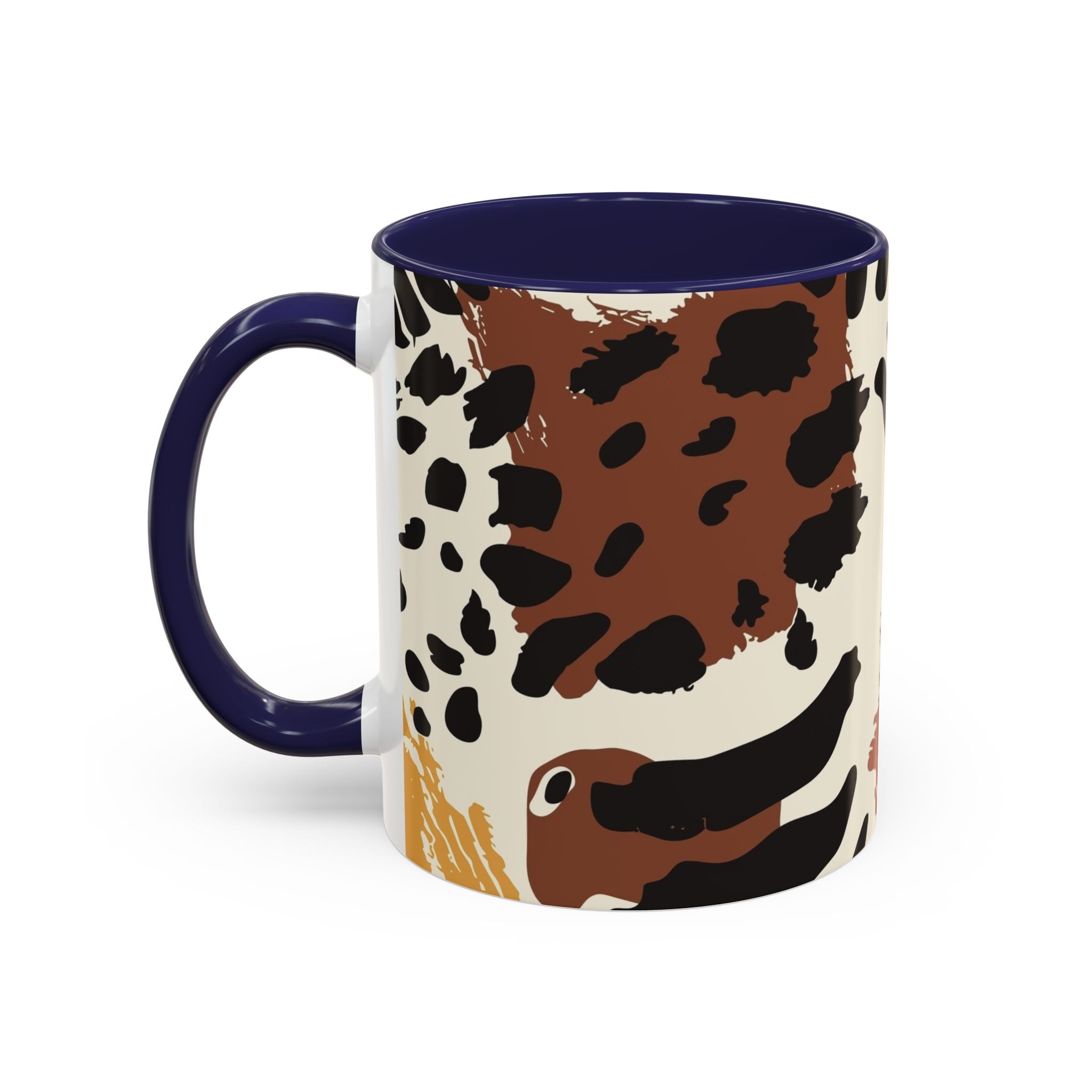 Rustic Leopard Accent Coffee Mug — Animal Print Ceramic Mug (11/15oz)